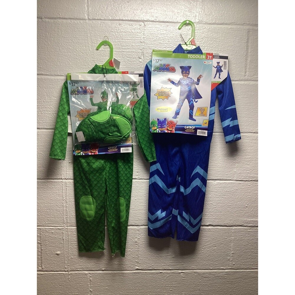 PJ Masks set  Catboy & Gekko Costume SZ 2T New In Package Baby Boy Toddlers